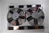 Universal Dual High Flow 11" Fan 12volt CHROME shroud electric FAN chevy ford