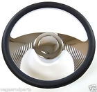 14" Chrome Aluminum steering wheel WING GM chevy custom half wrap