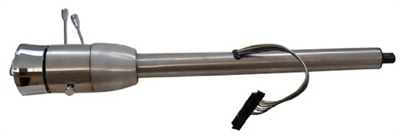 BRUSHED STAINLESS TILT STEERING COLUMN 32" W/ BILLET DRESS UP KIT HOT STREET ROD