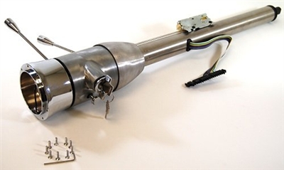 Street Rod Raw 32" Tilt Steering Column With Ignition key Floor Shift
