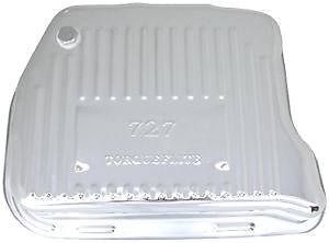 Chrysler 727 Chrome Steel Transmission Pan With Drain Plug extra capacity