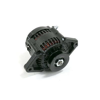 BLACK MINI ALTERNATOR DENSO STREET ROD RACE 1-WIRE 90 AMP