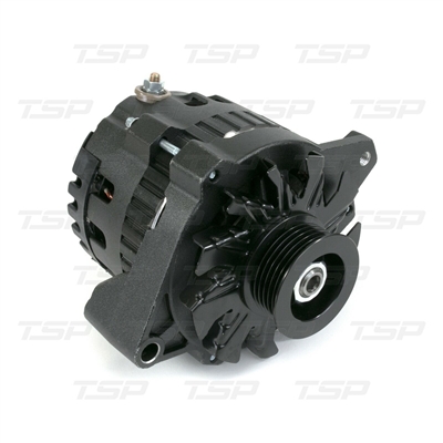 GM CS130 Style 160 Amp Alternator with Serpentine Pulley Black
