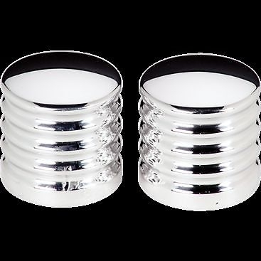 Billet Aluminum Wiper Stem Covers Ribbed GM Chevy Ford Dodge