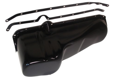 1980-85 CHEVY SMALL BLOCK 283-305-327-350 IMCA CIRCLE TRACK RACING OIL PAN - BLACK
