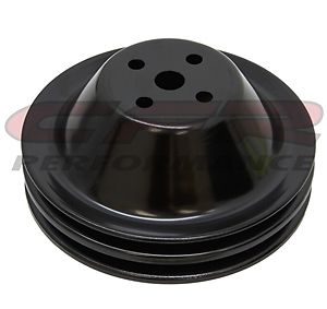 Water Pump Pulley V Belt 2 Groove Steel black Short Pump 283 327 350 400 chevy