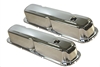 1967-89 MOPAR SMALL BLOCK 318-340-360 SHORT STEEL VALVE COVERS CHROME