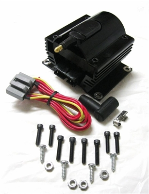 12 VOLT EXTERNAL IGNITION COIL E-CORE STYLE black universal Hei