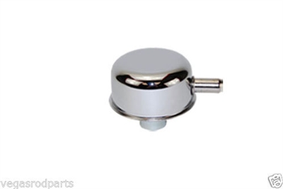 Chrome Push In Breather chrome steel 1 inch neck filter valve cover with tube