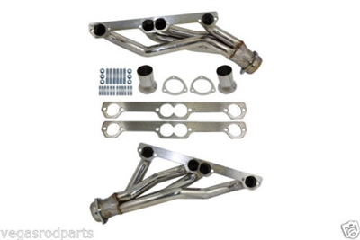 Small Block Chevy 64-88 chrome steel Shorty Header camaro chevelle truck