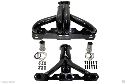 Small Block Chevy Block Hugger Headers black steel hooker headman patriot