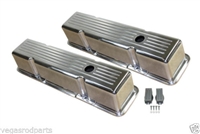 Aluminum Valve Covers small block chevy 305 350 327 tall Chevrolet polished ball milled
