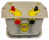 Polished Aluminum ball milled OPTIMA Battery Tray polished group 34 78 red yellow