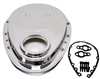 CHEVY SMALL BLOCK 283-305-327-350-400 ALUMINUM TIMING CHAIN COVER SET - CHROME