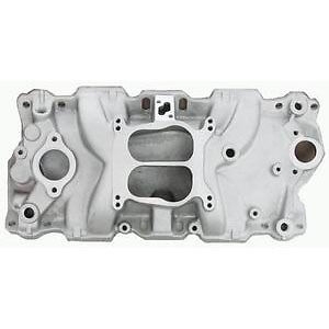 Aluminum Small Block Chevy Dual Plane intake Manifold vor 350 327 400 brock satiin