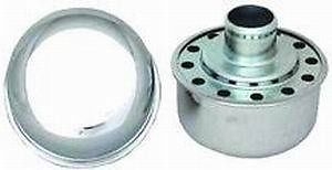 Chrome Push In Breather chrome steel 1 inch neck filter valve cover pcv chevy oil