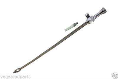 CHEVY/GM TURBO TH-350 TH-400 FLEXIBLE TRANSMISSION DIPSTICK - FIREWALL MOUNT