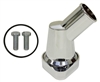 40deg swivel Water Neck Aluminum thermostat housing water outlet chevy chromed