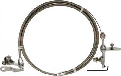 Ford Transmission kick down cable stainless Steel braided c6 c-6 c 6 detent