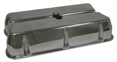 Polished Aluminum short Valve Cover smooth