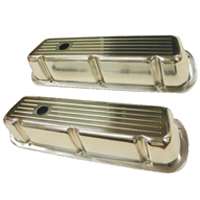 Small Block Ford Short Valve Cover ball milled aluminum