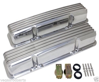 Nolstalgic Finned Vavle Covers Finned Valve Cover w/o Breather no Hole chevy 350