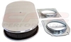 19" Dual Quad Oval Polished aluminum Cleaner smooth top