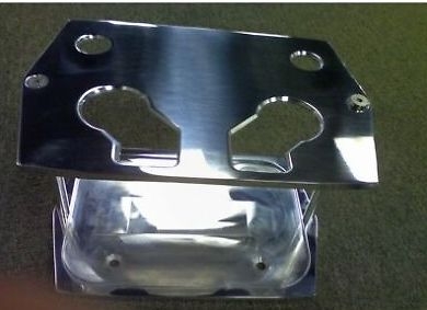 Polished Aluminum OPTIMA Battery Tray Polished Smooth