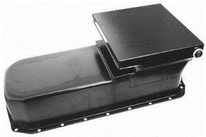 Steel Drag Race Oil Pan nova chevy II rear sump black rear steer