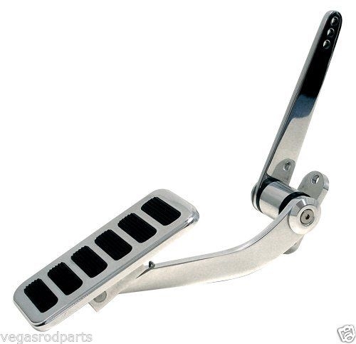 Universal Floor Mount Gas Pedal Kit With 36" Braided Cable – Billet Aluminum, For Hot Rod & Chevy (HRC815610-36KT)
