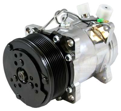 Chrome Sanden 508 12V Compressor serpentine pulley
