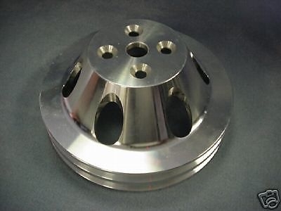 Big Block Chevy Chevrolet Aluminum Water pump Pulley Double 2 groove billet 454