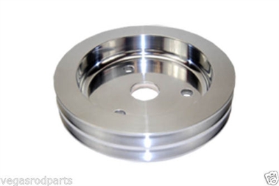 Big Block Chevy Chevrolet Double Aluminum Crank Pulley short water pump 454 396