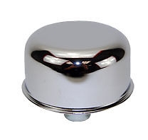 Chrome Push In Breather chrome steel 3/4 inch neck filter valve cover pcv