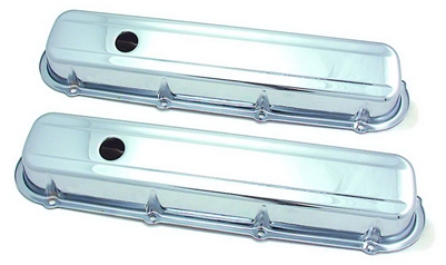 Cadillac Chrome steel Valve Covers V8 472 500 1968 to 1976 fleetwood