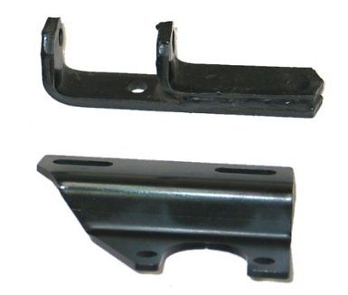 Side Mount Header Bracket Alternator set chrome steel for short water pump