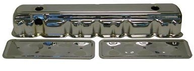 Chevy Chrome Steel Straight 6 Valve Cover Side Plate 194 230 250 Chevrolet set