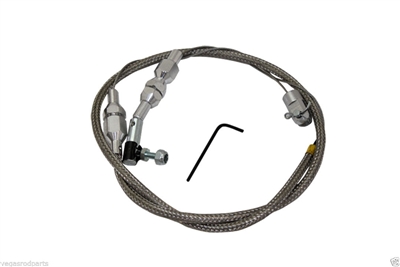Stainless Steel Throttle Cable Universal Chevy GM Ford Pontiac