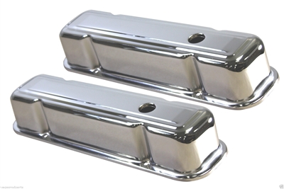 1959-79 PONTIAC 301-326-350-389-400-421-428-455 V8 TALL STEEL VALVE COVERS CHRome