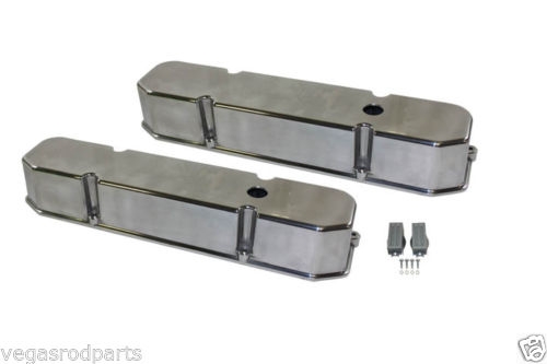 Big Block Mopar 383 400 440 Polished Fabricated Aluminum Valve Covers Long Bolt