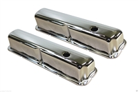 Valve Covers Steel Chrome Standard Height Baffled Ford 352 390 406 427 428