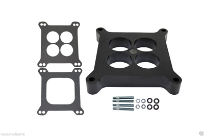 1 " PORTED PHENOLIC CARBURETOR SPACER 4BBL FITS HOLLEY SB CHEVY FORD SBC BBC BB