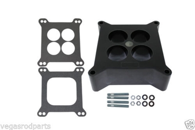 2 " PORTED PHENOLIC CARBURETOR SPACER 4BBL FITS HOLLEY SB CHEVY FORD SBC BBC BB