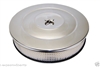 CHEVY FORD pro 14" CHROME STEEL AIR CLEANER SET HI-LIP BASE paper FILTER