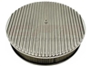 CHEVY/FORD/MOPAR 14" ROUND POLISHED ALUMINUM AIR CLEANER - RETRO FINNED recessed