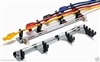 Chrome steel black spark plug wire loom kit delux linear kit