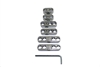 Universal Chrome Spark Plug Wire Loom / Dividers / Separator Set 8, 8.8, 9mm