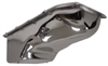 Pontiac chrome steel oil pan fits 1959-1981 Pontiac 265-301-326-350-389-400-421-428-455 V8 engines. Stock capacity with rear sump.