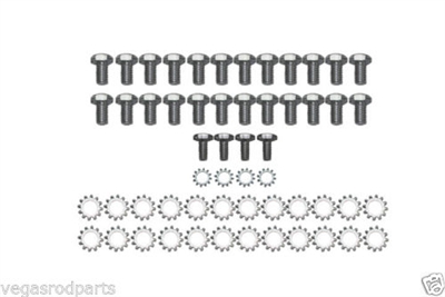 Oil Pan Bolts Hex Head chrome Plated hexl Head Chevy Big Block Kit gm bolts