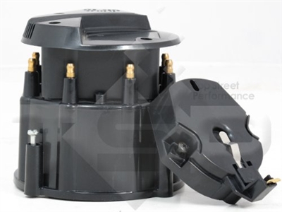 Small Big Block Chevy GM HEI Distributor BLACK SUPER Cap and Rotor kit 327 305 350 454